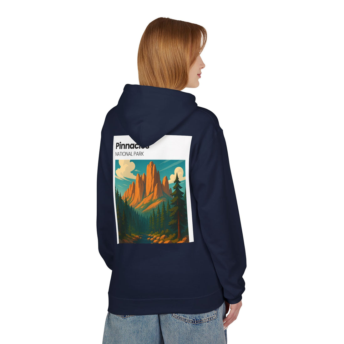 Pinnacles National Park vintage poster Hoodie | Mountain landscape camp retro
