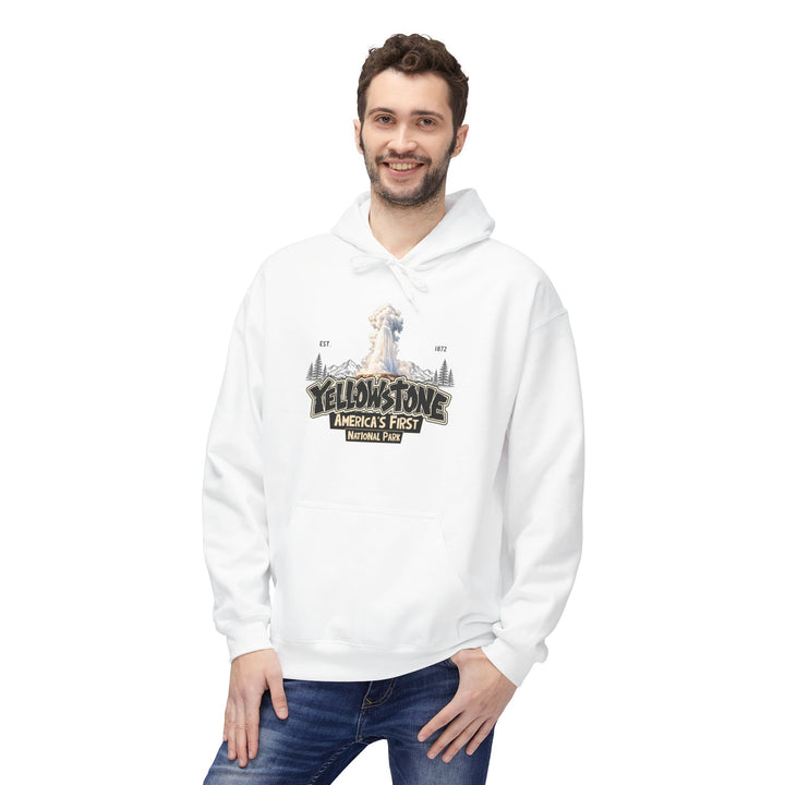 Yellowstone Old Faithful – Where the Wild Still Roams Hoodie Model1