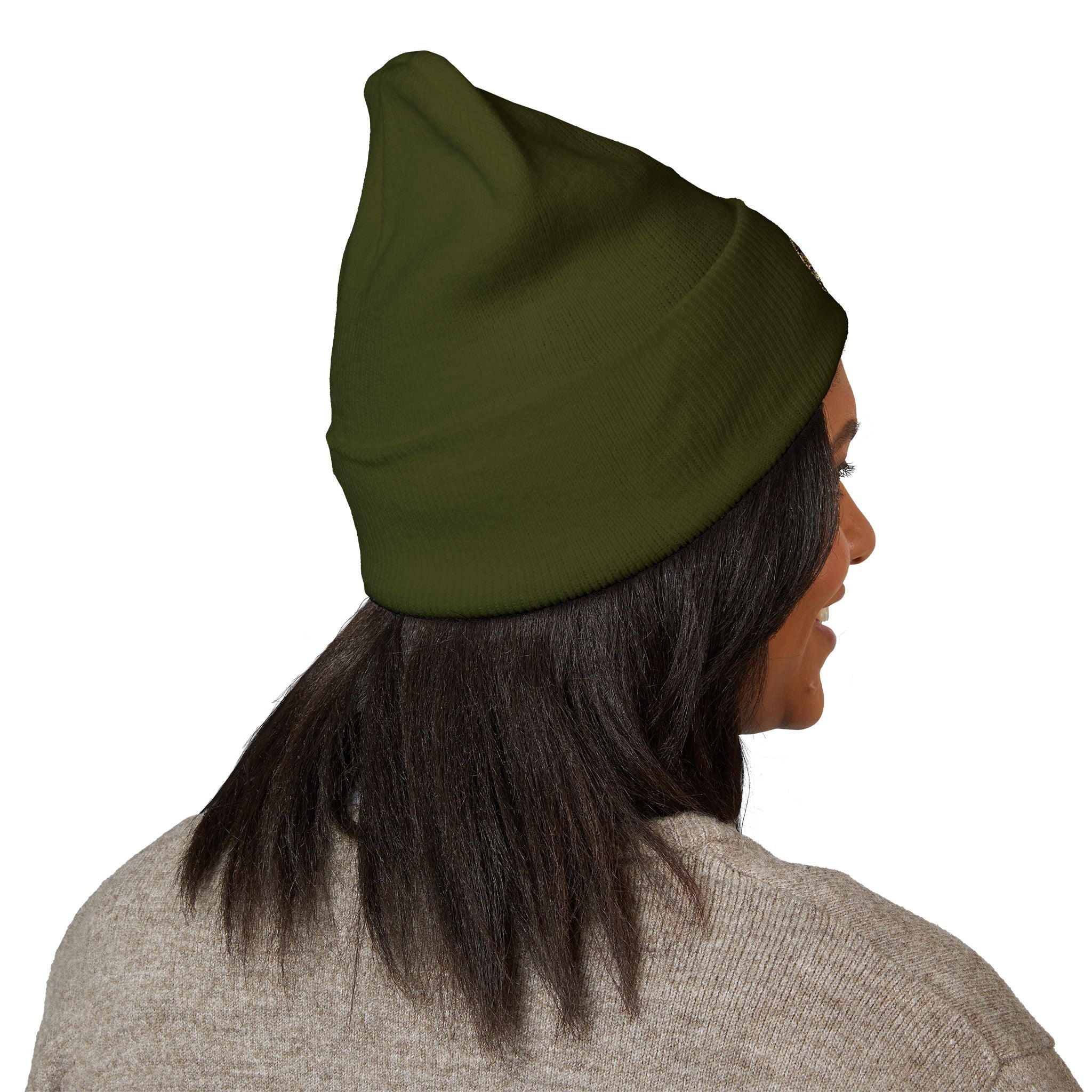 Mount Rainier National Park – Alpine Scene Round Patch Beanie