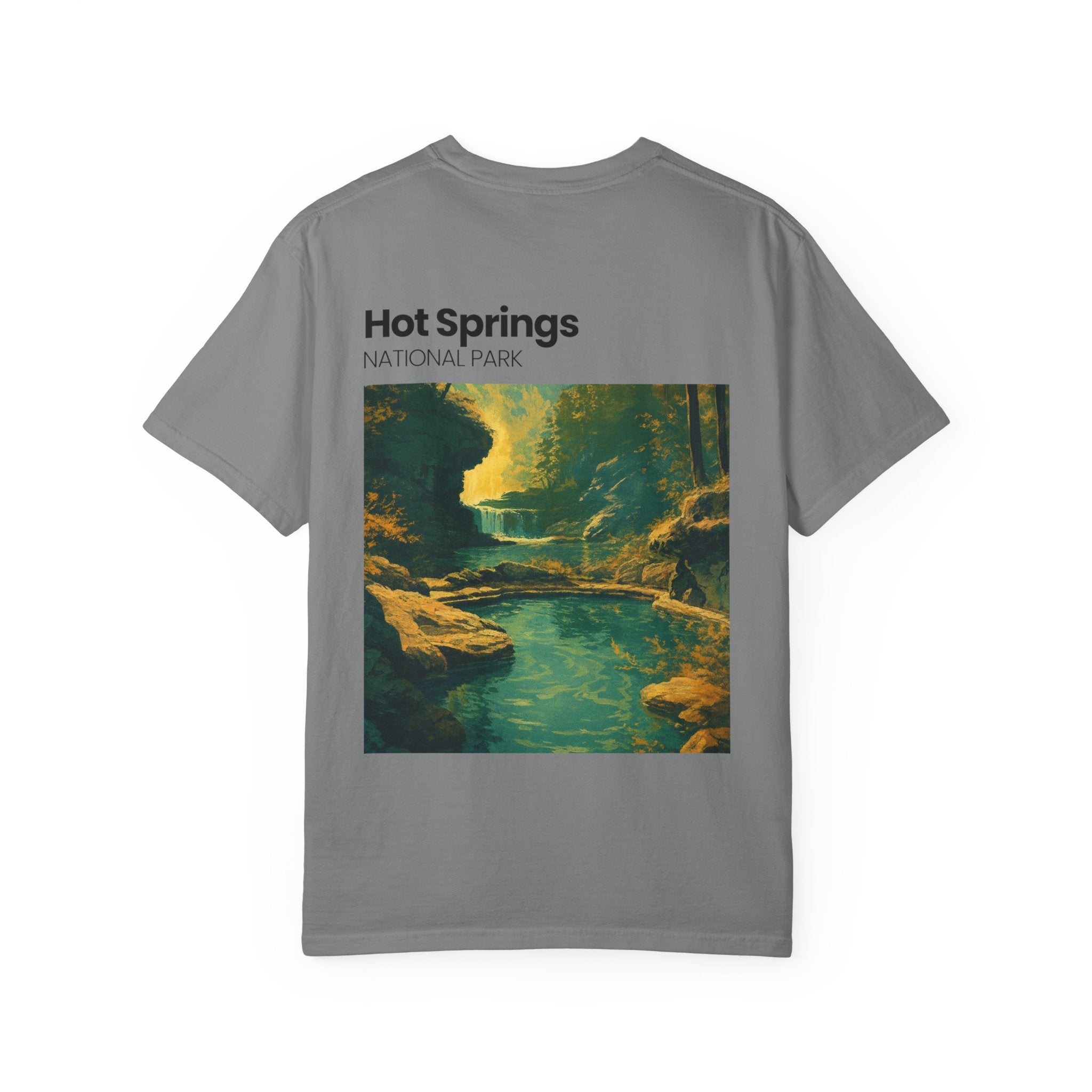 Hot Springs National Park graphic T-shirt | Scenic Hot Spring Illustration