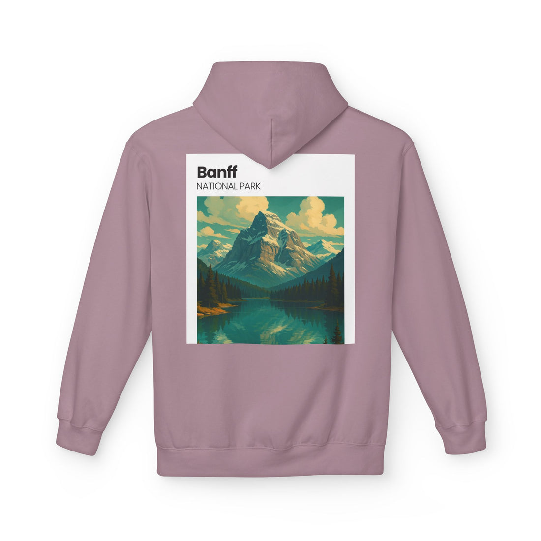 Banff National Park landscape Hoodie | Mountain Lake Vintage Poster