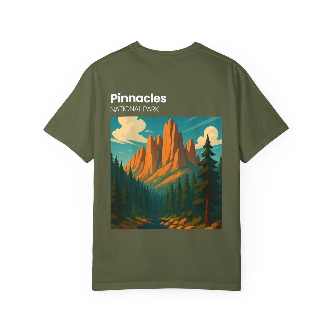 Pinnacles National Park landscape T-Shirt | retro nature poster design