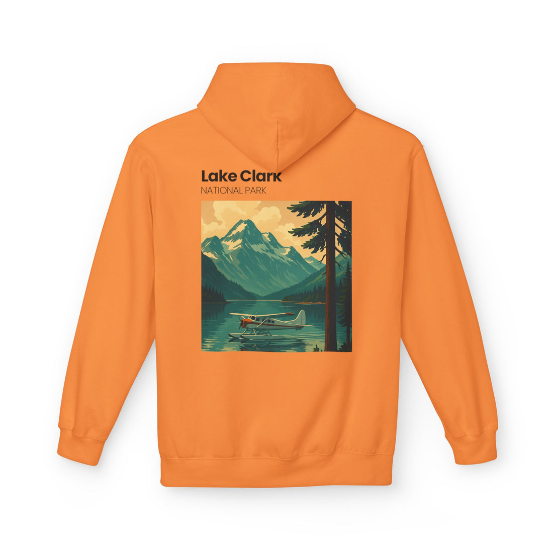 Lake Clark National Park vintage landscape Hoodie | Mountain Lake Seaplane