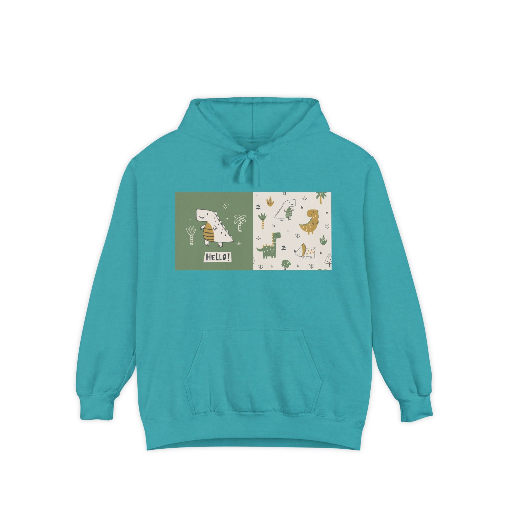 Whimsical Animal Design Hoodie - Cozy Unisex Garment-Dyed Apparel