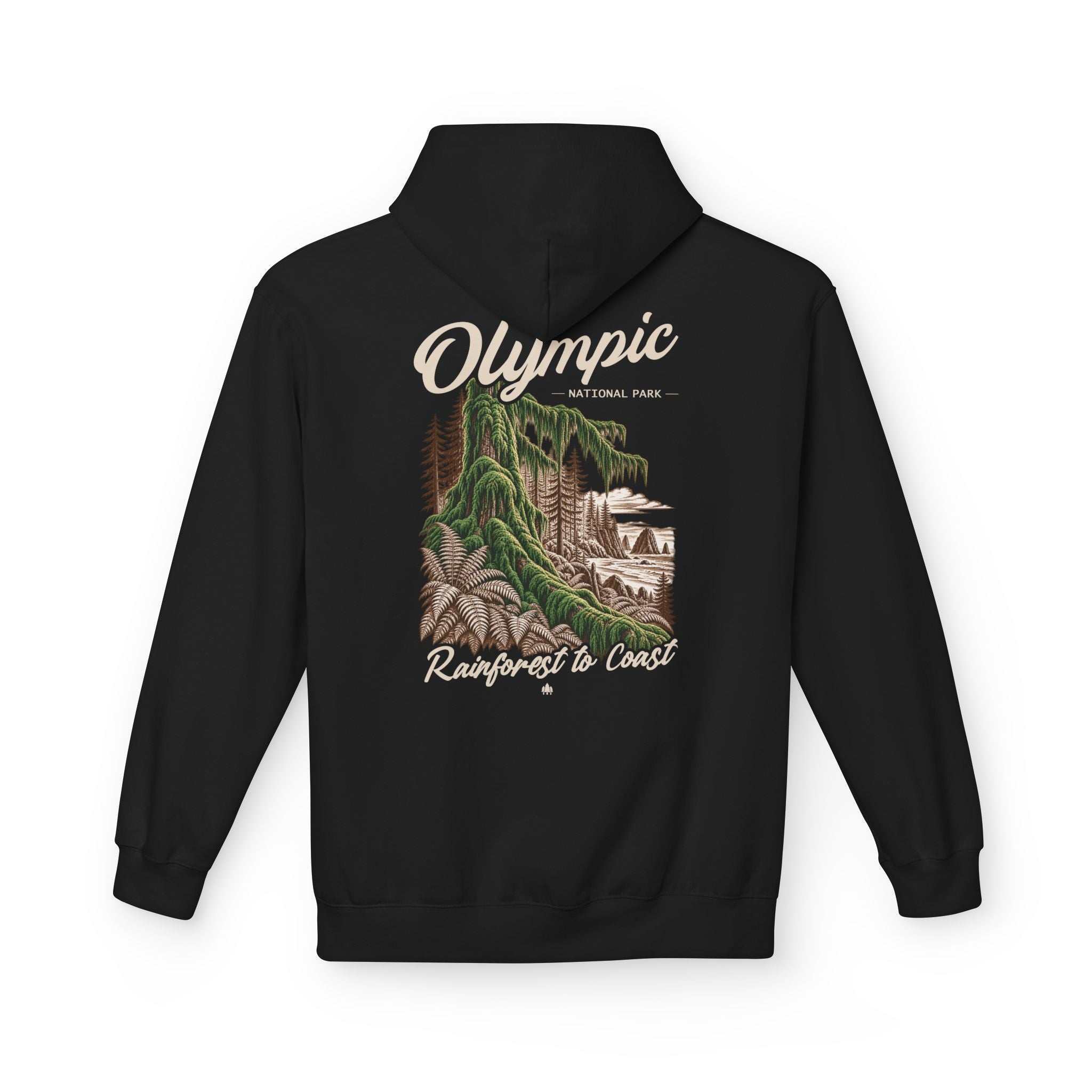 Olympic National Park Hoh Rainforest Graphic Hoodie