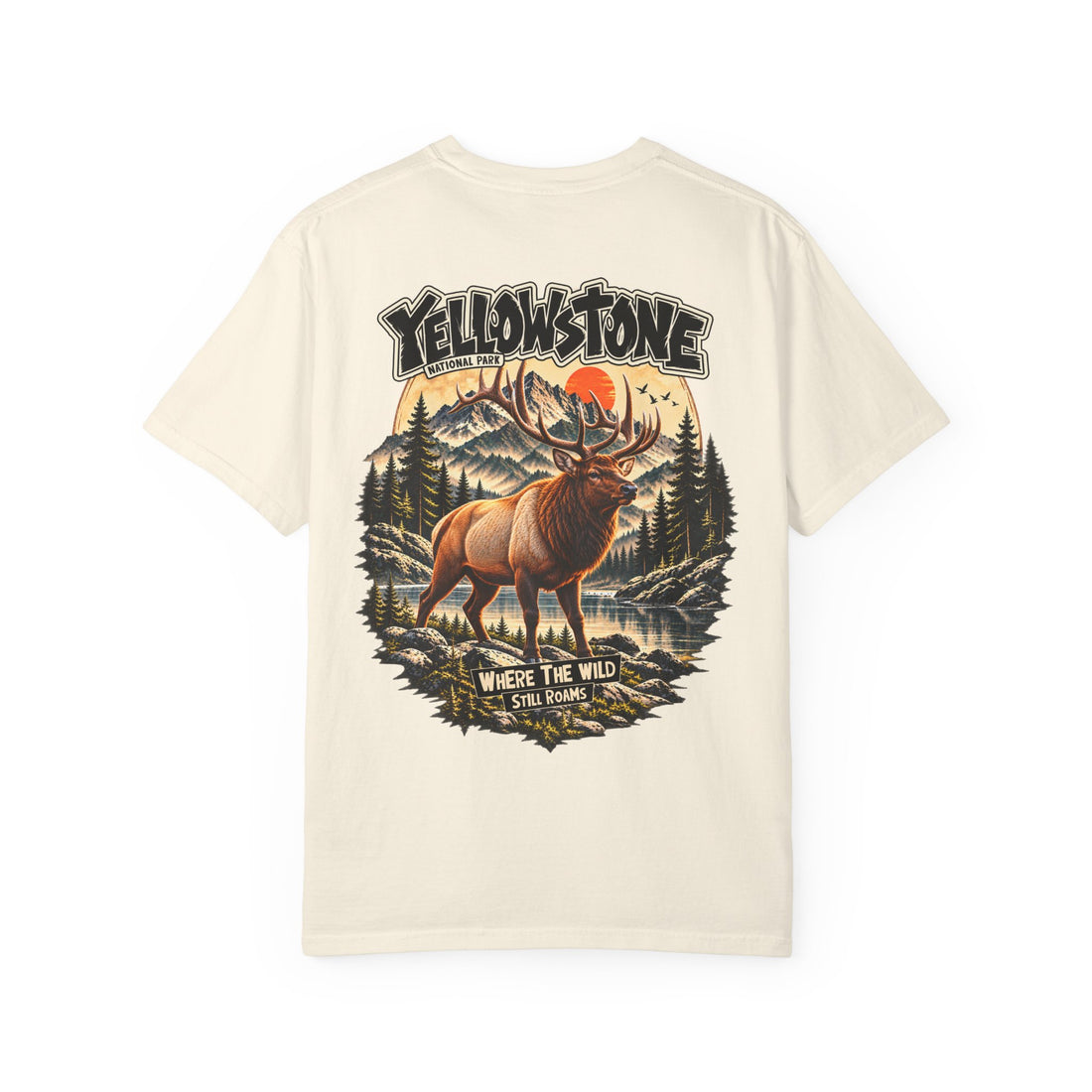 Yellowstone Elk – Where the Wild Still Roams T-Shirt Model1