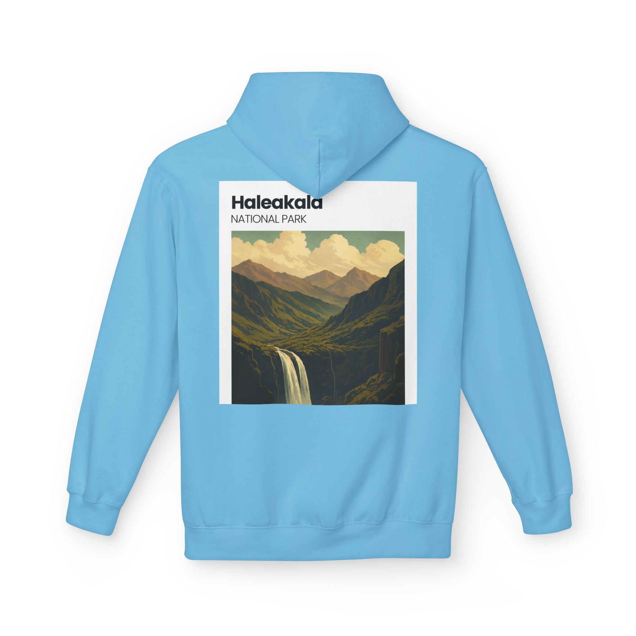 Haleakala National Park Landscape Hoodie | Vintage Mountain Waterfall