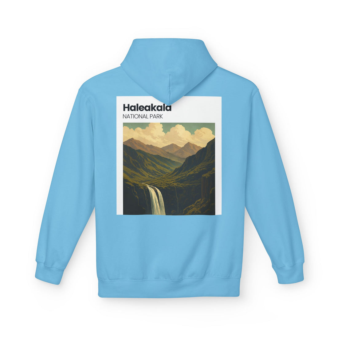 Haleakala National Park Landscape Hoodie | Vintage Mountain Waterfall