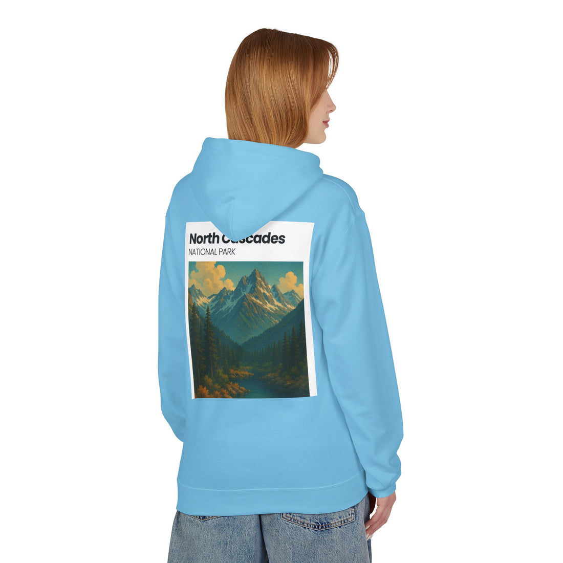 North Cascades National Park mountain art Hoodie | vintage landscape pullover