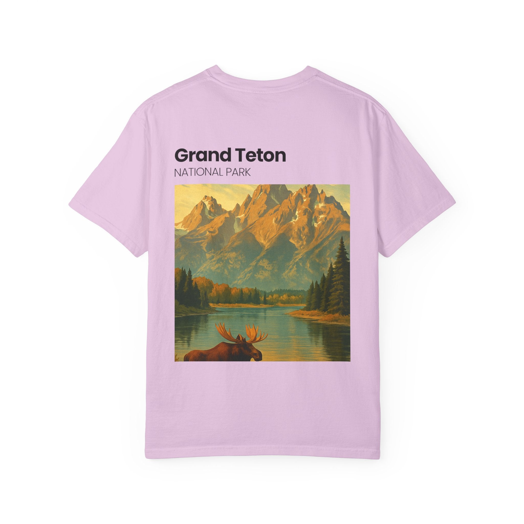 Grand Teton National Park Moose T-Shirt | Vintage Mountain Landscape