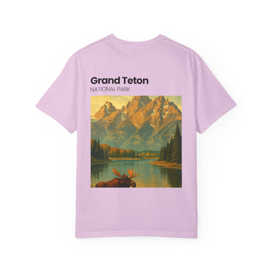 Grand Teton National Park Moose T-Shirt | Vintage Mountain Landscape