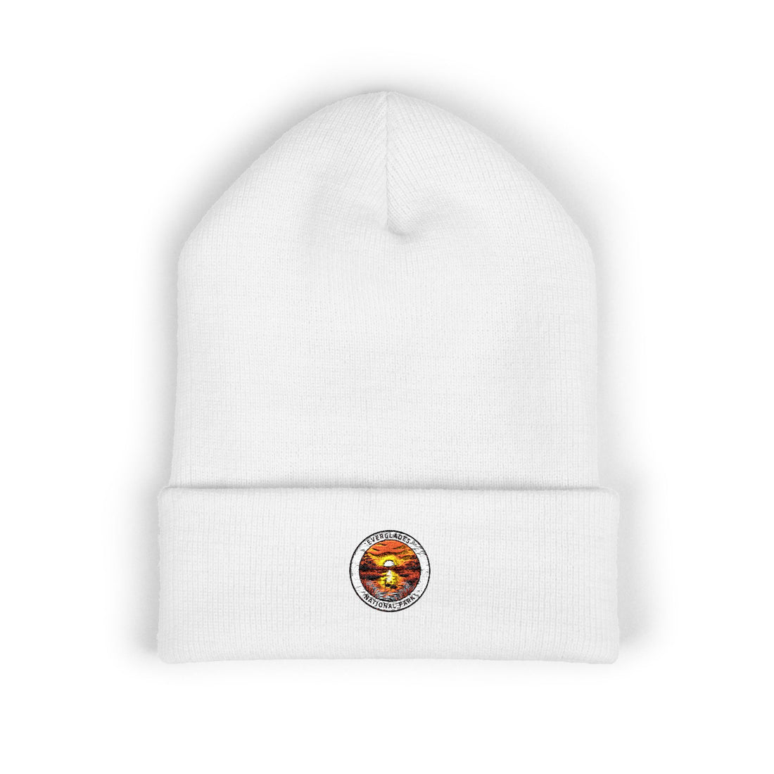 Brown Tabby Cat Face Beanie | Embroidered Cuffed Beanie