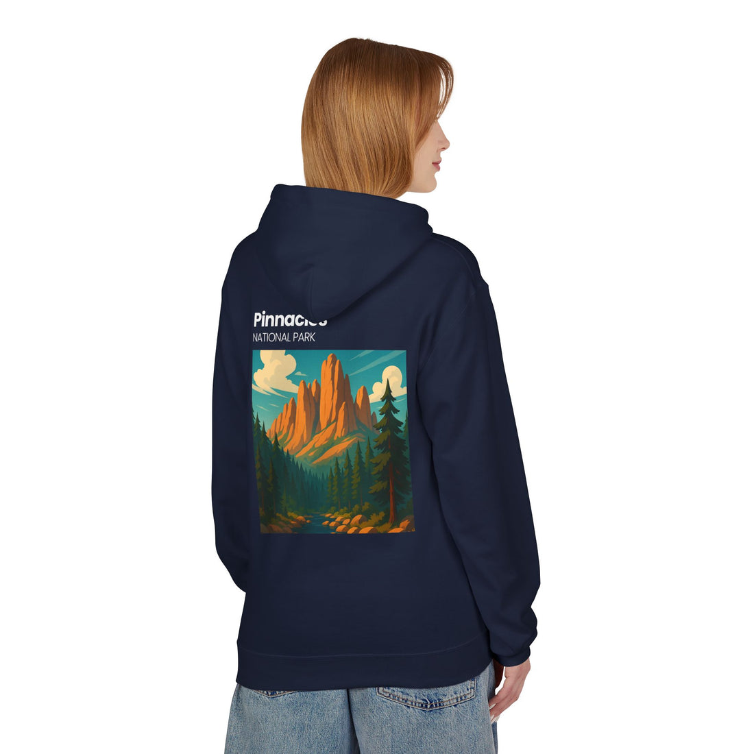 Pinnacles National Park vintage poster Hoodie | Mountain landscape camp retro