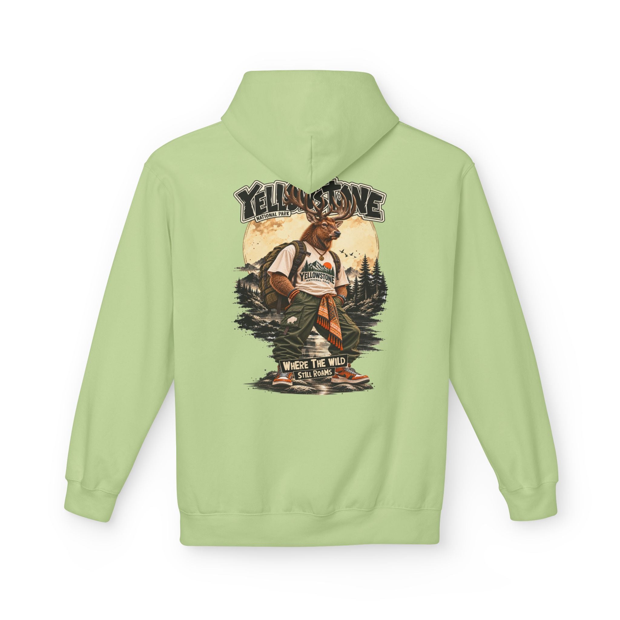 Yellowstone Elk – Where the Wild Still Roams Hoodie Model1