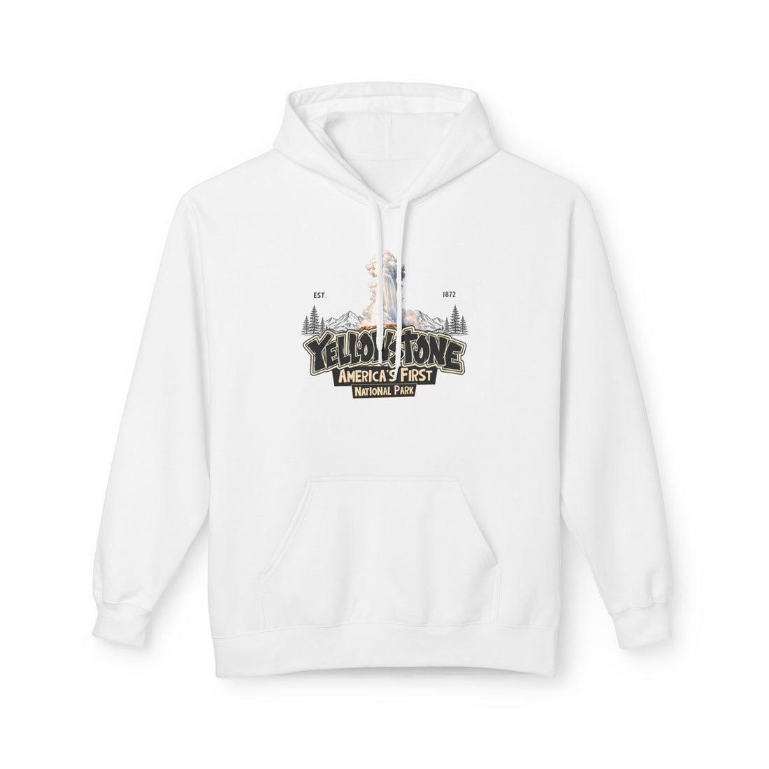 Yellowstone Old Faithful – Where the Wild Still Roams Hoodie Model1