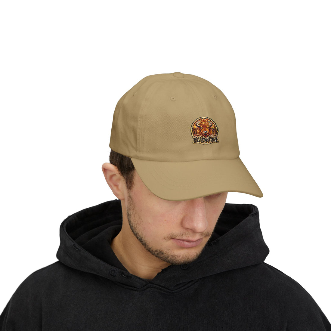 Yellowstone National Park Bison Round Logo Dad Hat
