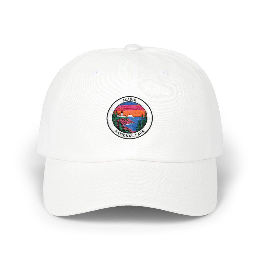 Scenic National Park Patch Dad Cap | Sunset Mountain Landscape Embroidered Hat
