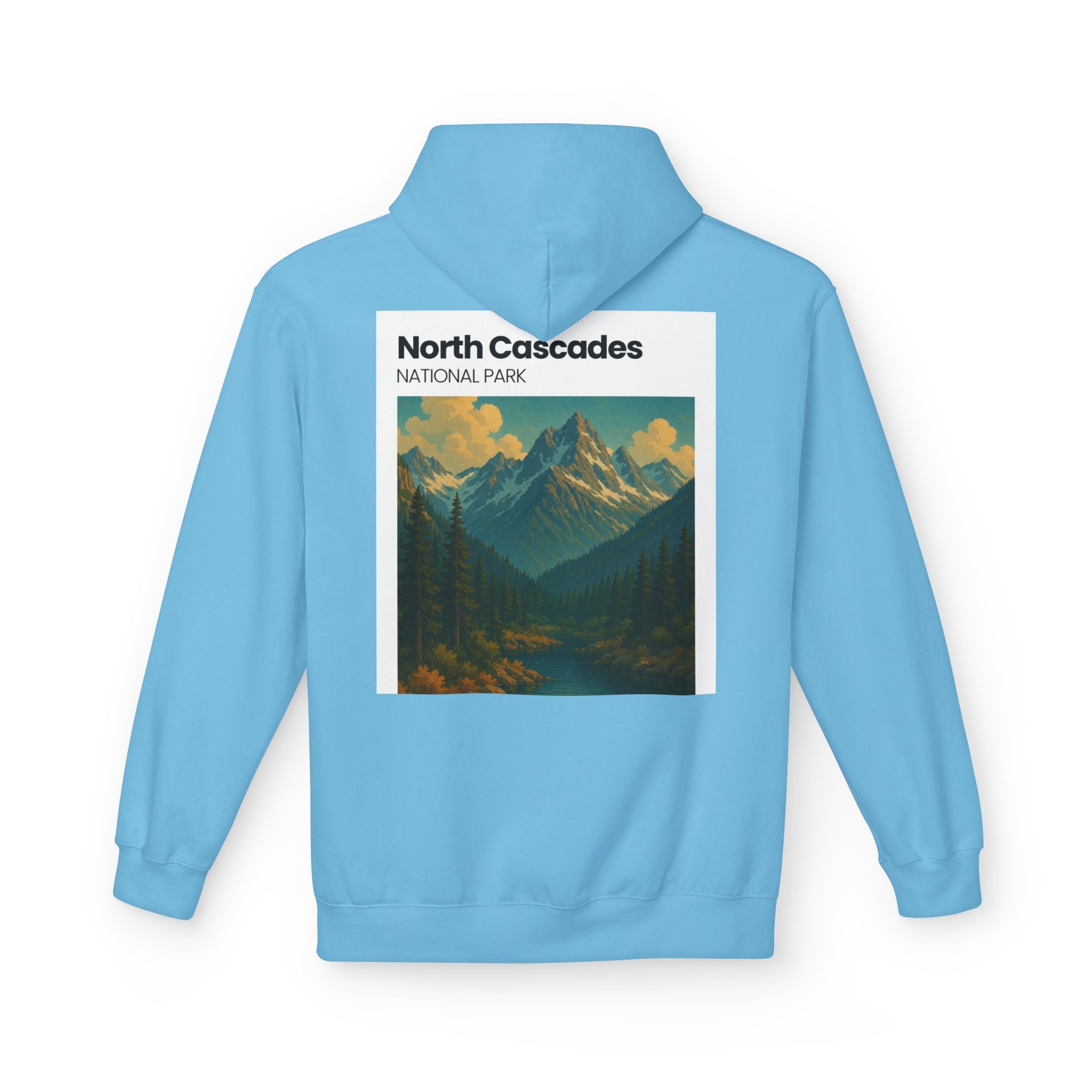 North Cascades National Park mountain art Hoodie | vintage landscape pullover