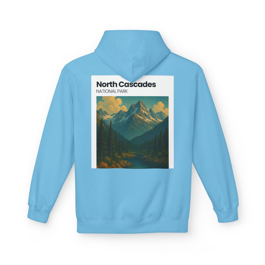 North Cascades National Park mountain art Hoodie | vintage landscape pullover