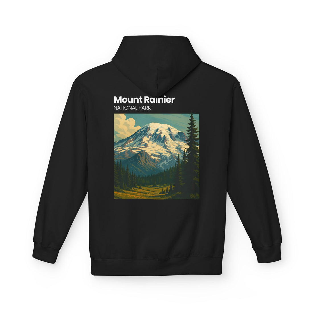 Mount Rainier National Park Hoodie | Vintage Landscape Mountain Design