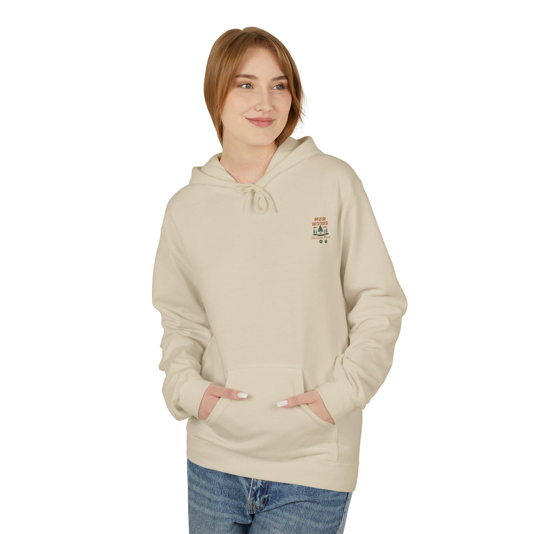 Muir Woods National Park Forest Path Hoodie | Vintage Nature Poster