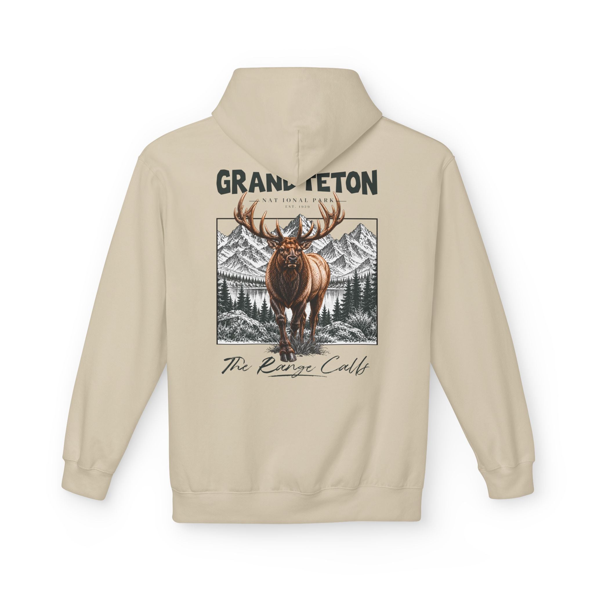 Grand Teton National Park Elk Graphic Hoodie