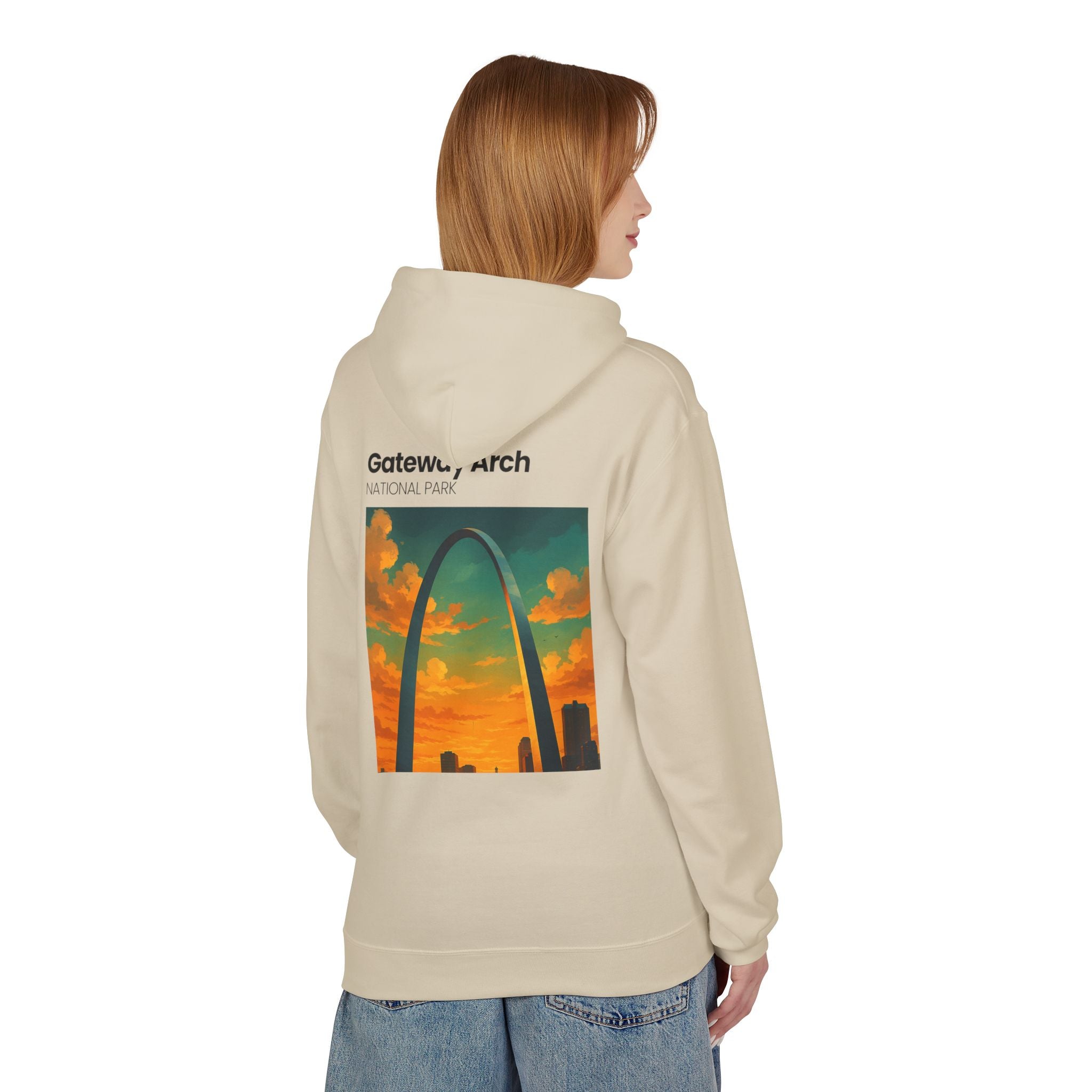 Palm Trees & Waves Hoodie | Small Chest Graphic, Beach Vibes