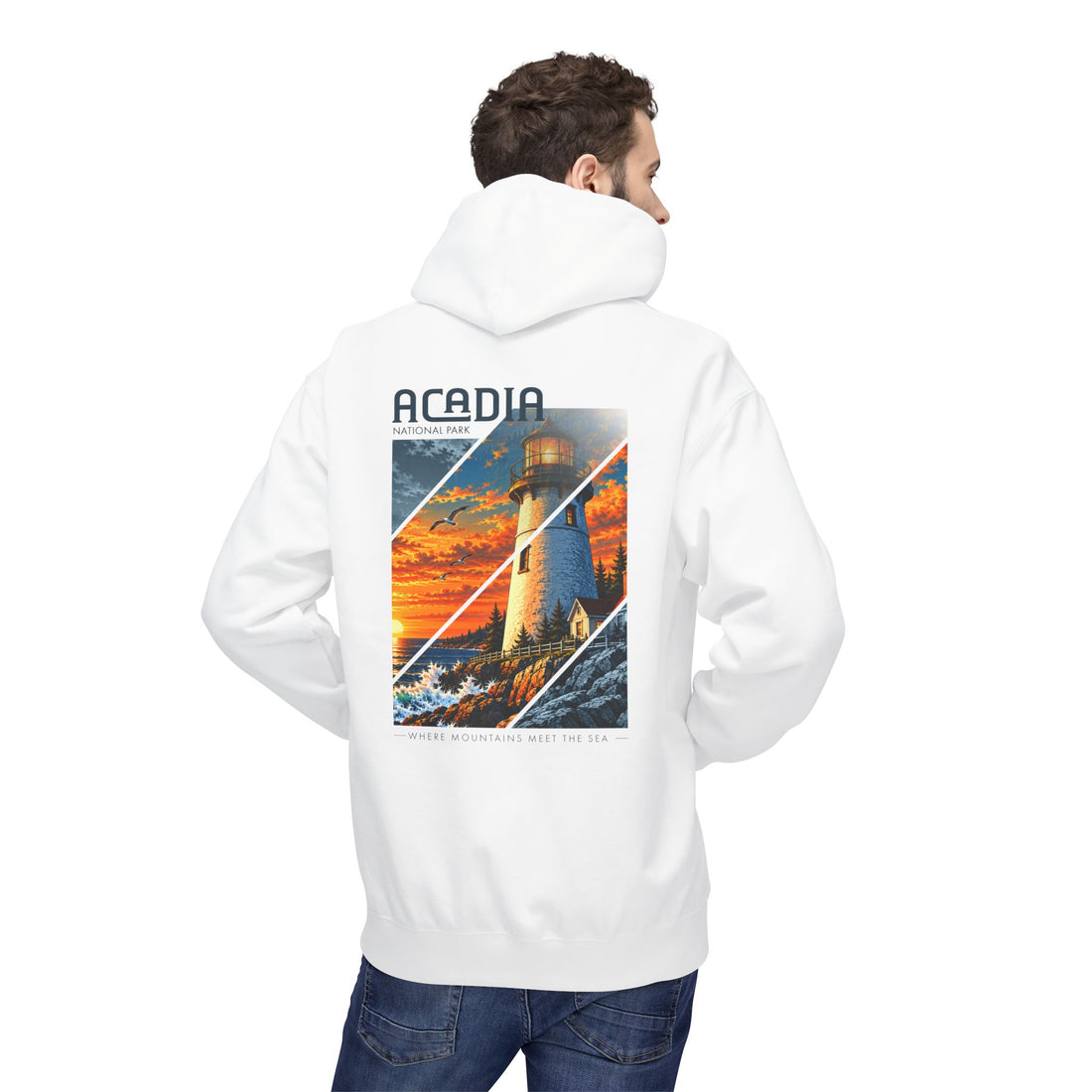 Acadia National Park Lighthouse Graphic Hoodie