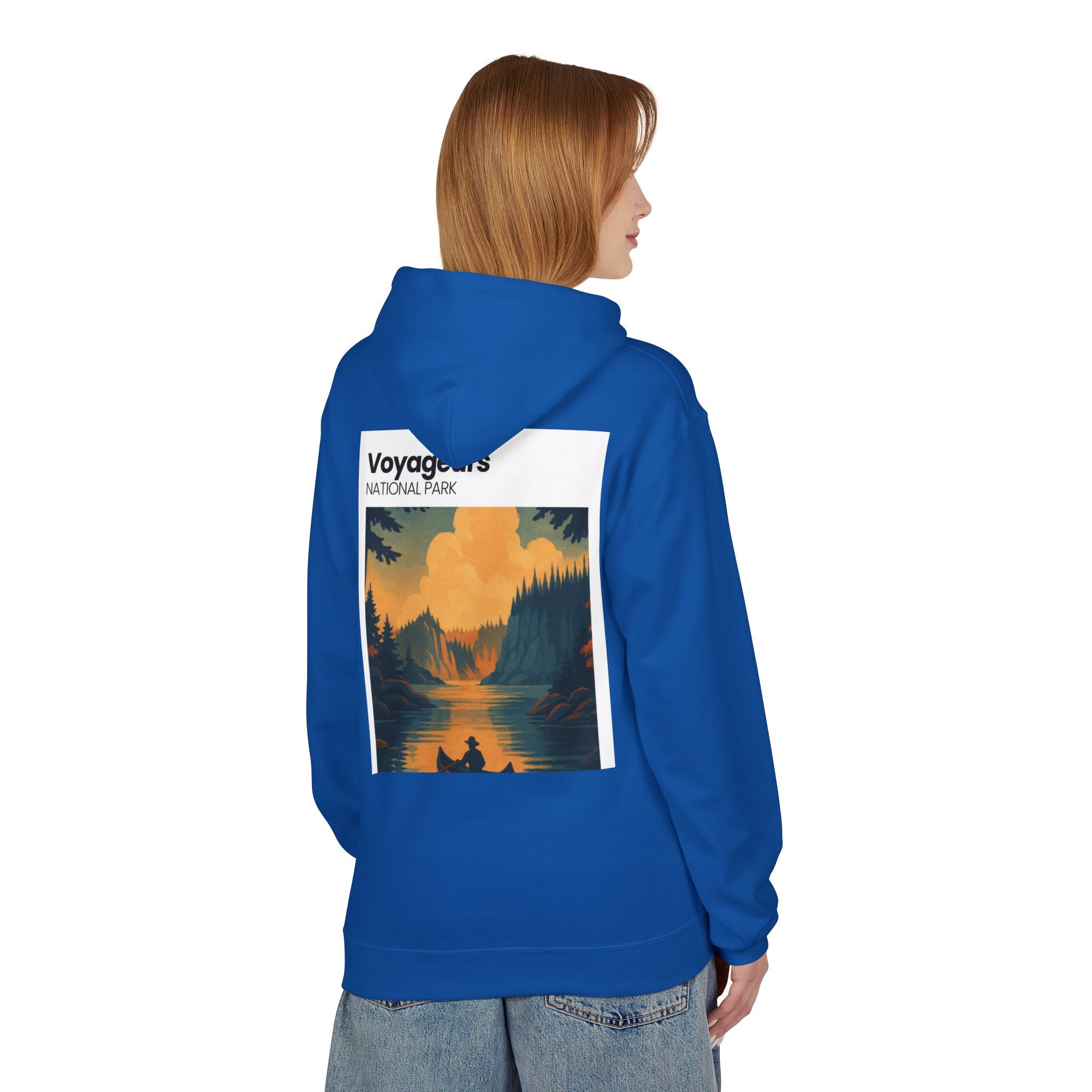 Voyageurs National Park Canoe Sunset Hoodie | Nature Landscape Pullover