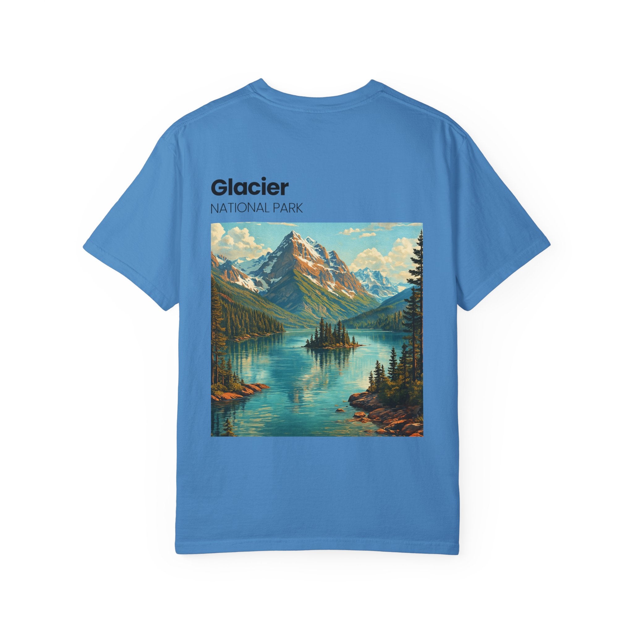 Glacier National Park Landscape T-shirt | Vintage Mountain Lake Tee