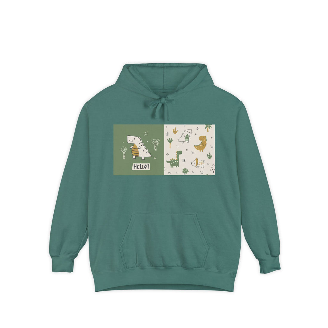 Whimsical Animal Design Hoodie - Cozy Unisex Garment-Dyed Apparel