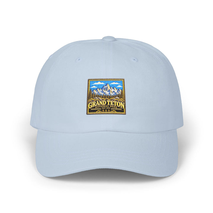 Grand Teton National Park Teton Peaks Square Logo Dad Cap