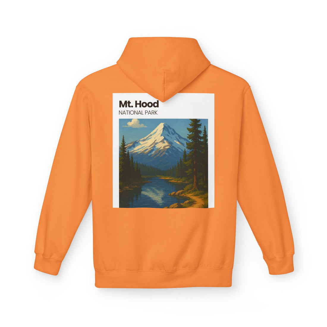 Mt. Hood National Park landscape Hoodie | Vintage mountain poster design