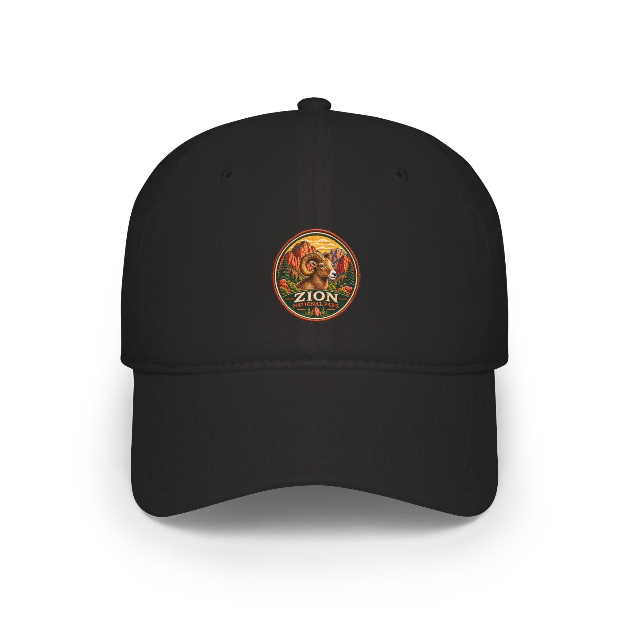 Bighorn Sheep Zion National Park Vintage Graphic Cap round logo