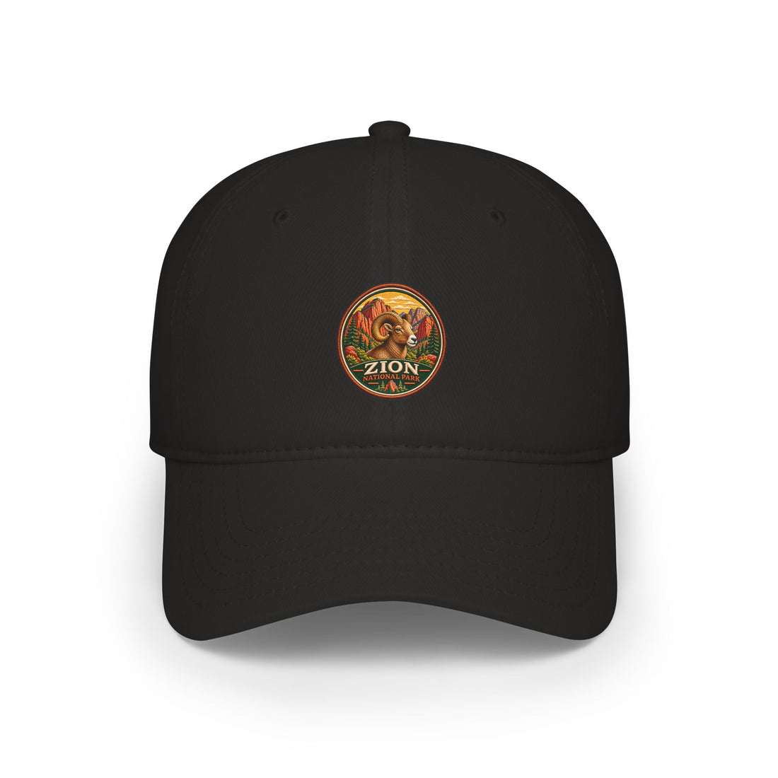 Bighorn Sheep Zion National Park Vintage Graphic Cap round logo
