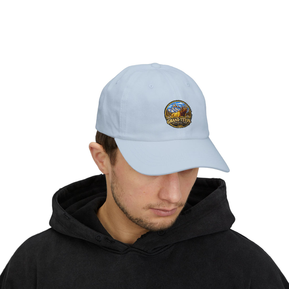 Grand Teton National Park Elk Round Logo Dad Cap