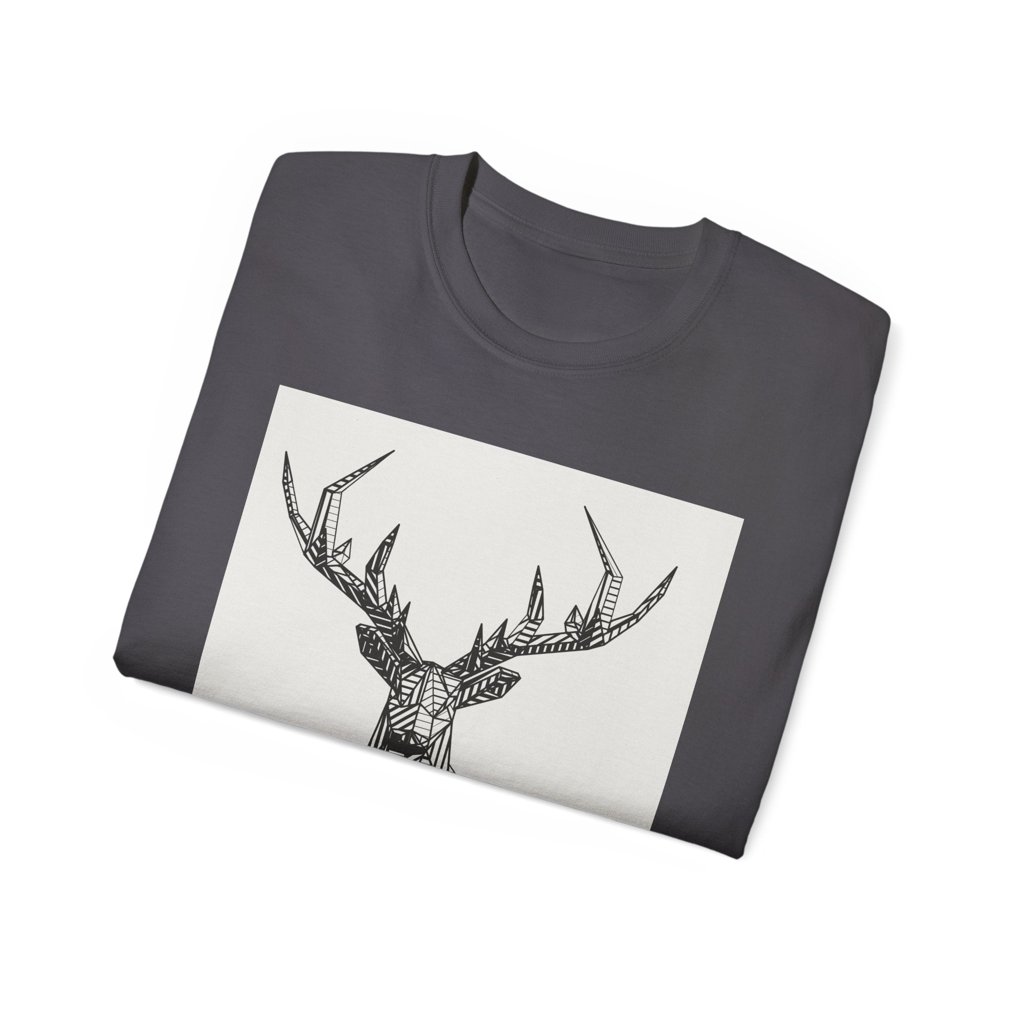 Geometric Deer Graphic Tee - Unisex Ultra Cotton T-Shirt