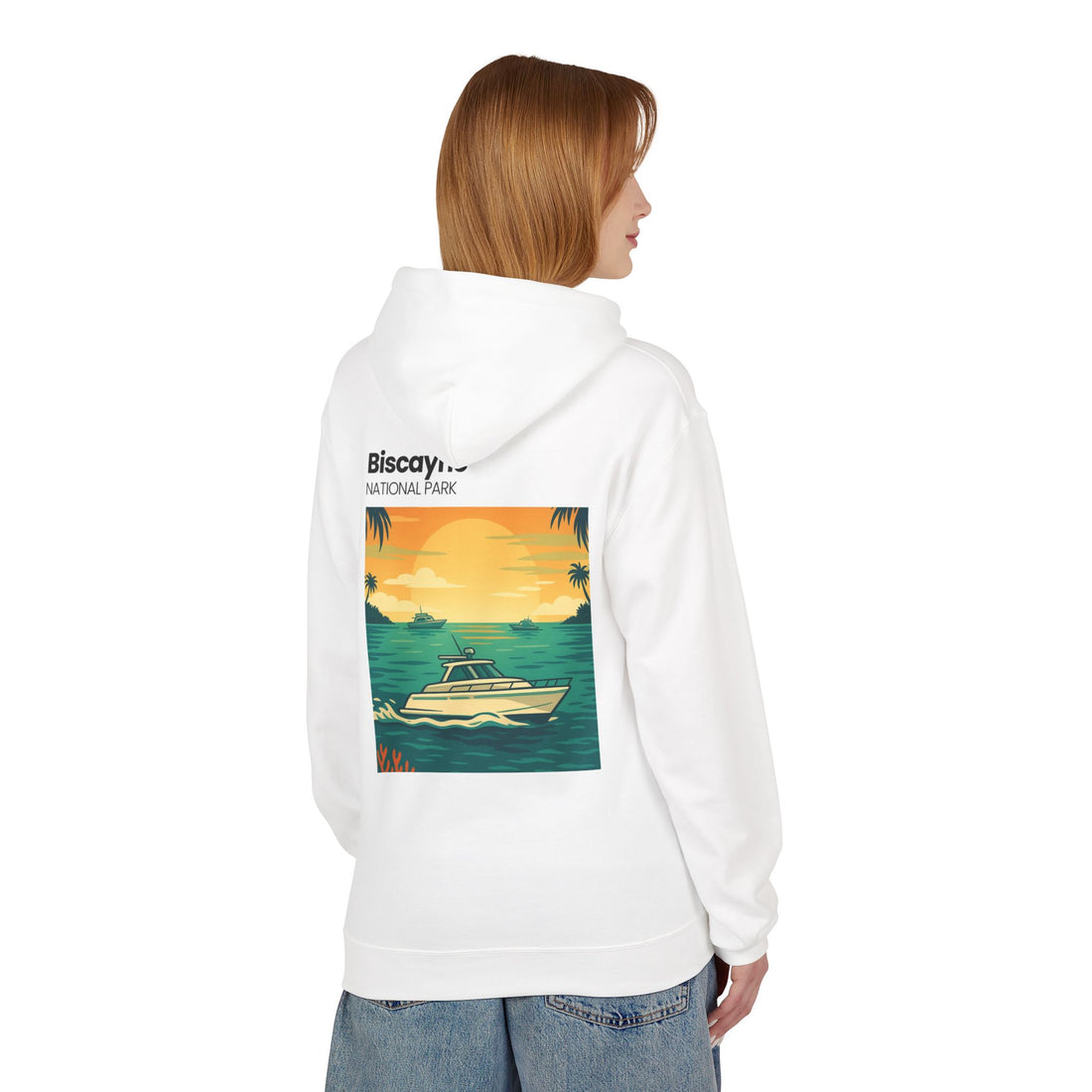 Biscayne National Park Boat Sunset Hoodie | Nautical Tropical Graphic