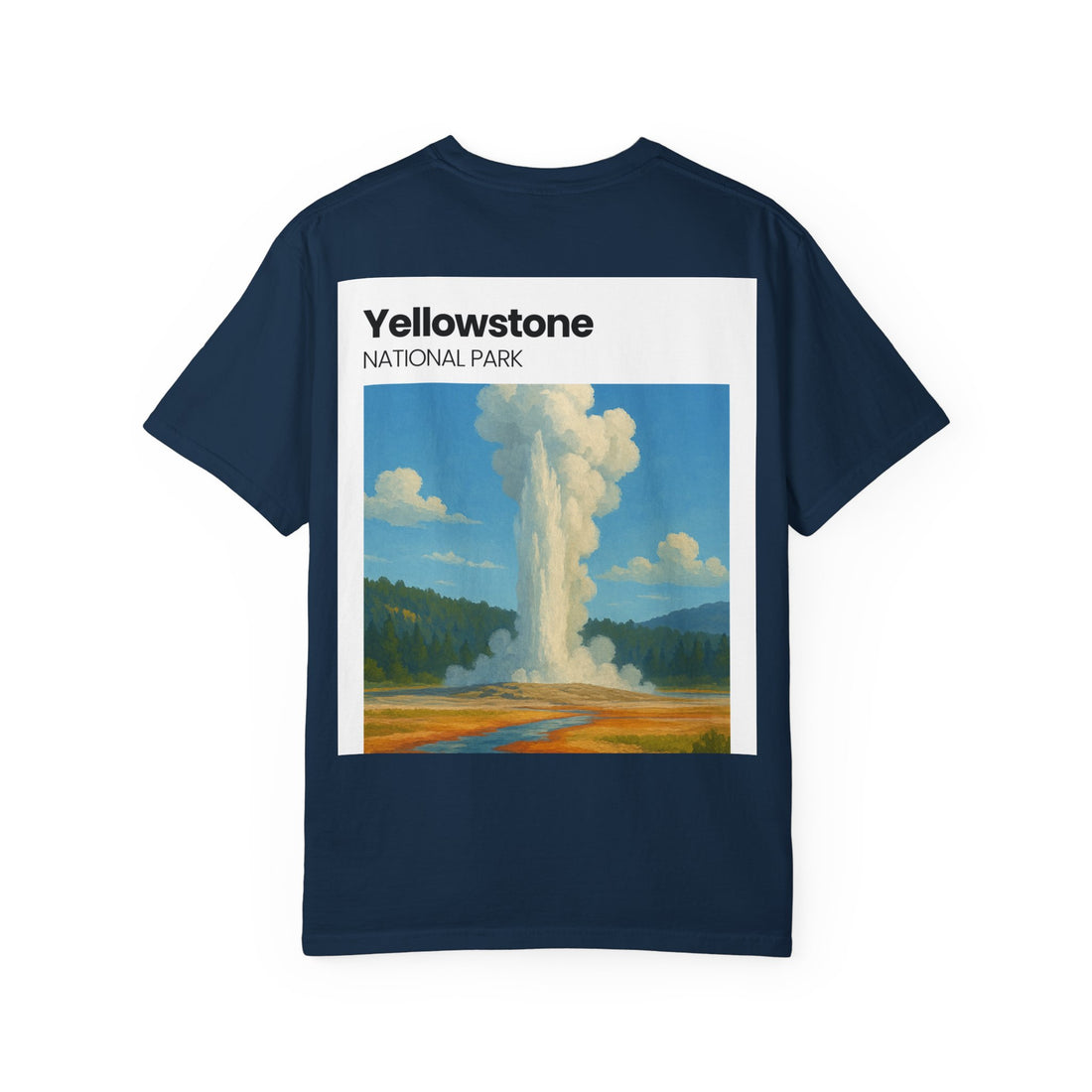 Yellowstone Geyser Illustration T-shirt | National Park Poster Tee