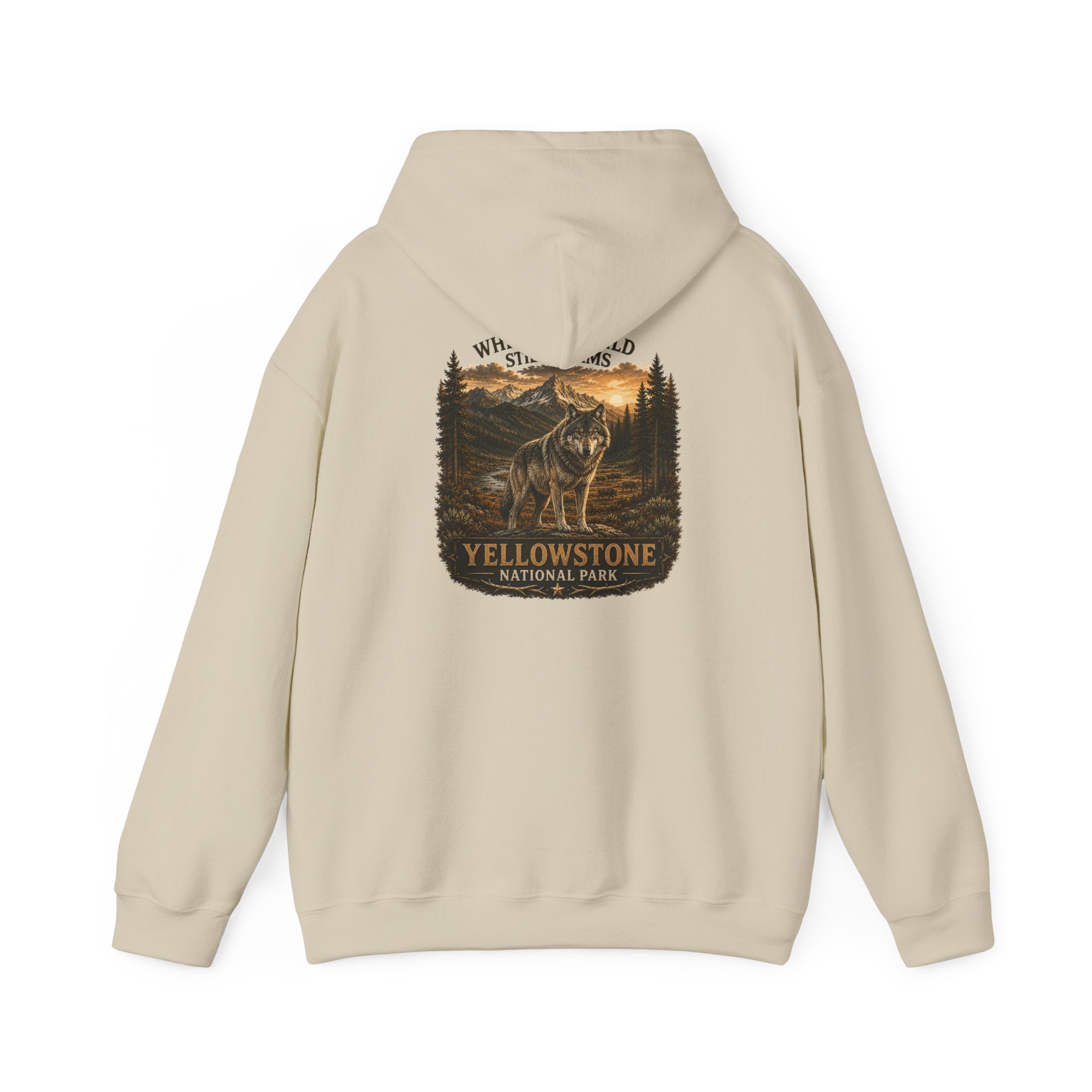 Yellowstone Wolf Hoodie – Where the Wild Still Roams
