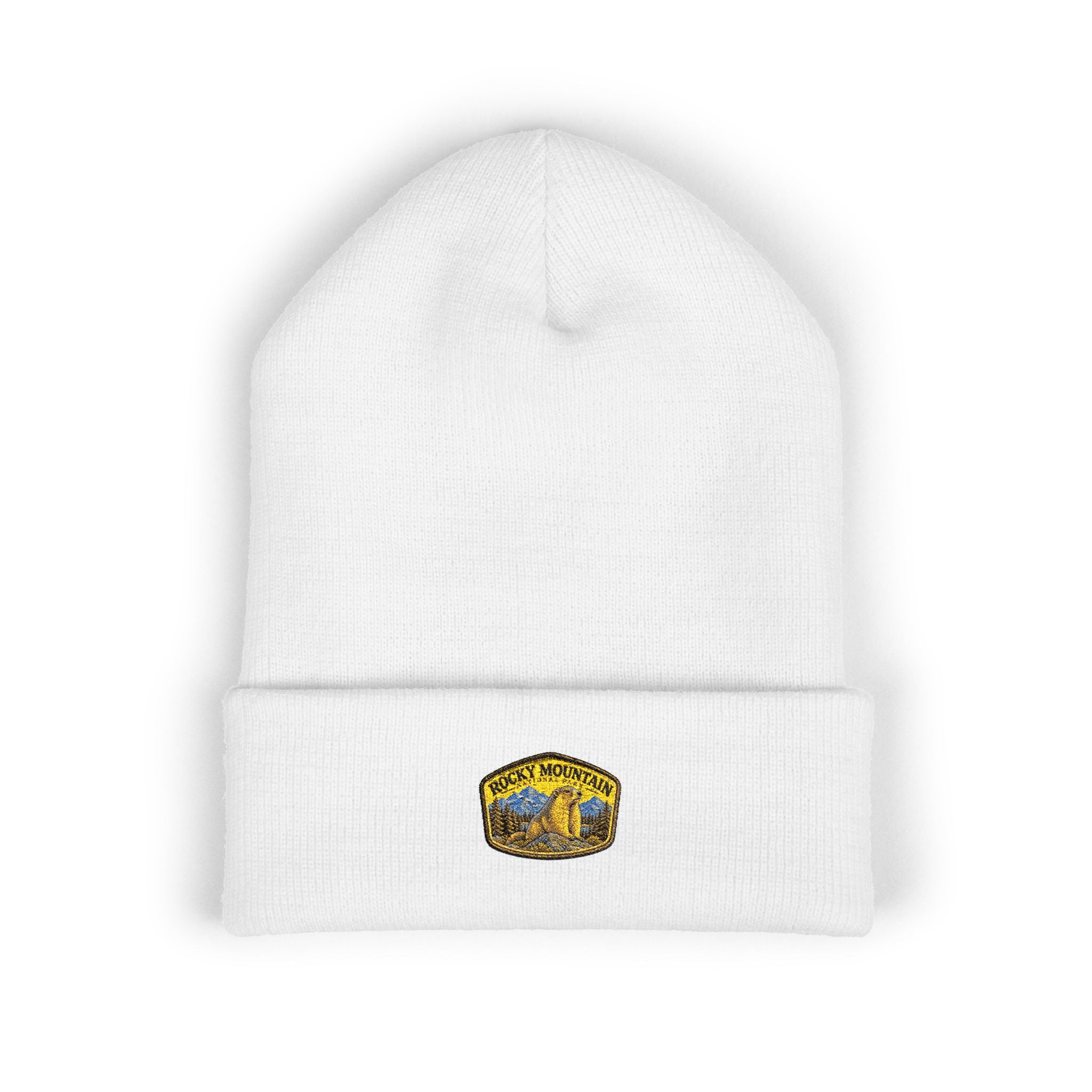 Rocky Mountain National Park Marmot Beanie Peak Arch Patch Logo
