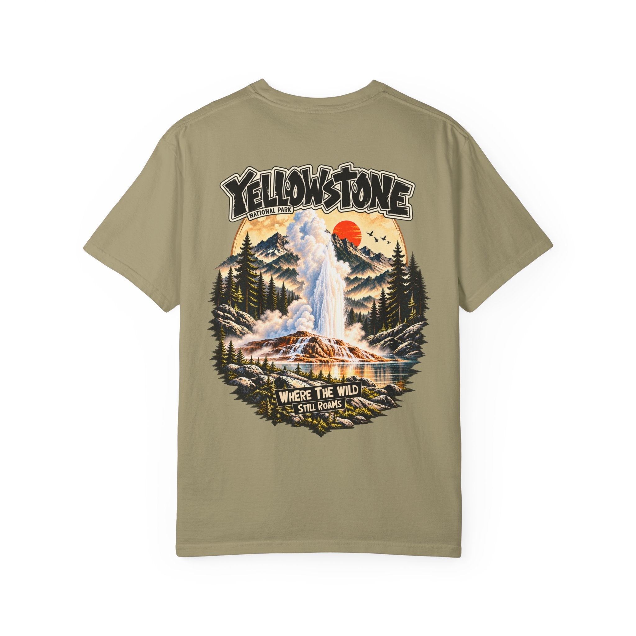 Yellowstone Old Faithful – Where the Wild Still Roams T-Shirt Model1