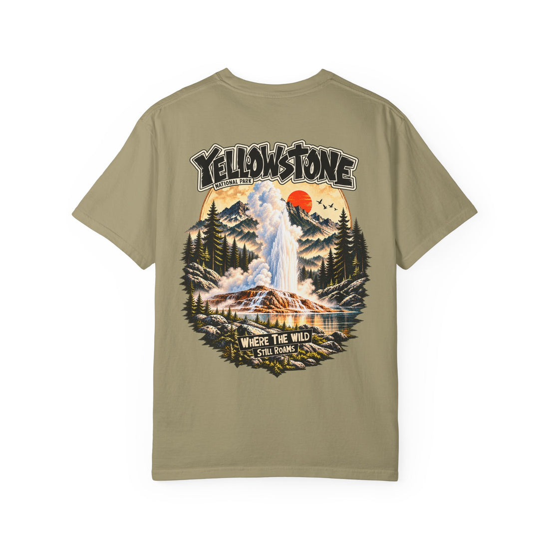 Yellowstone Old Faithful – Where the Wild Still Roams T-Shirt Model1