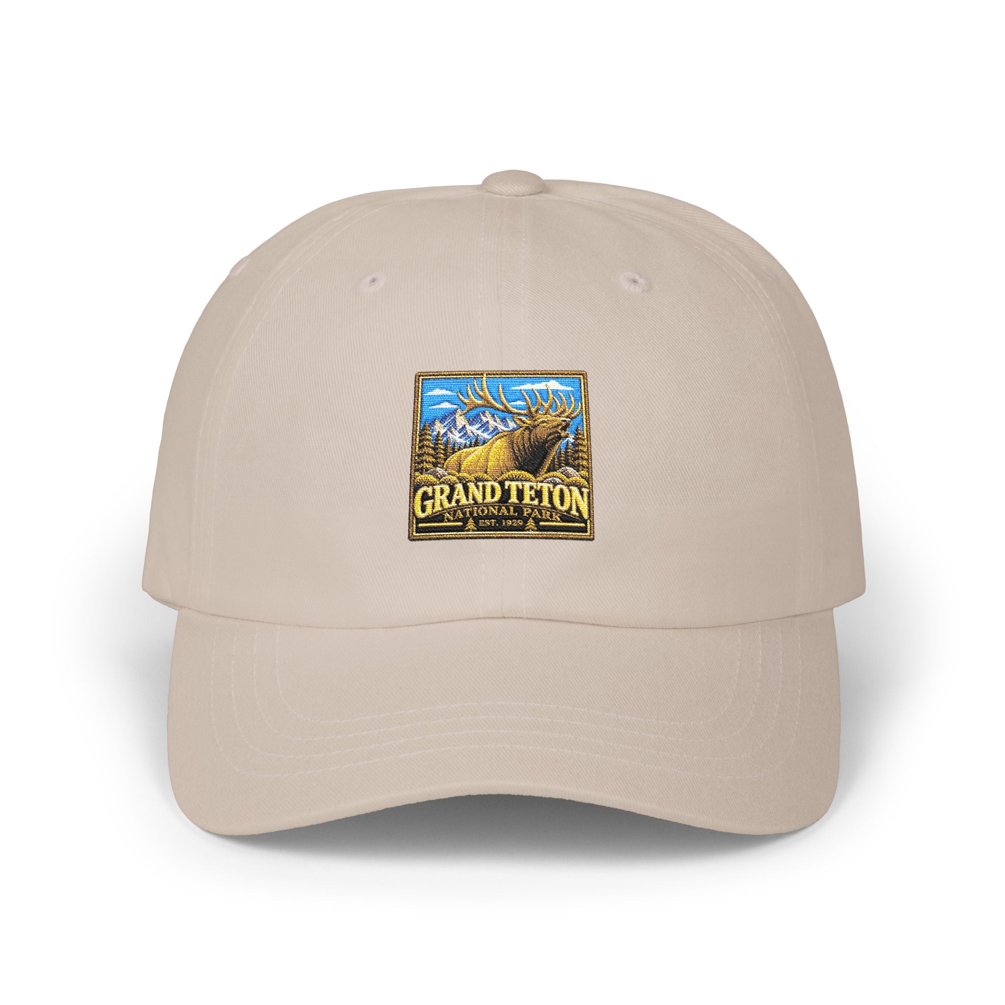 Grand Teton National Park Elk Square Logo Dad Cap