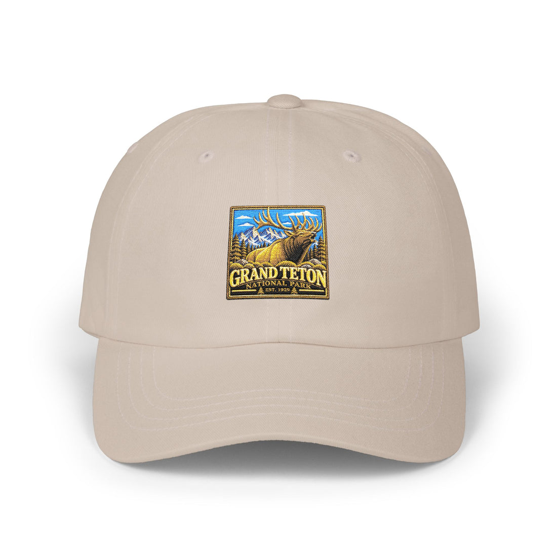 Grand Teton National Park Elk Square Logo Dad Cap