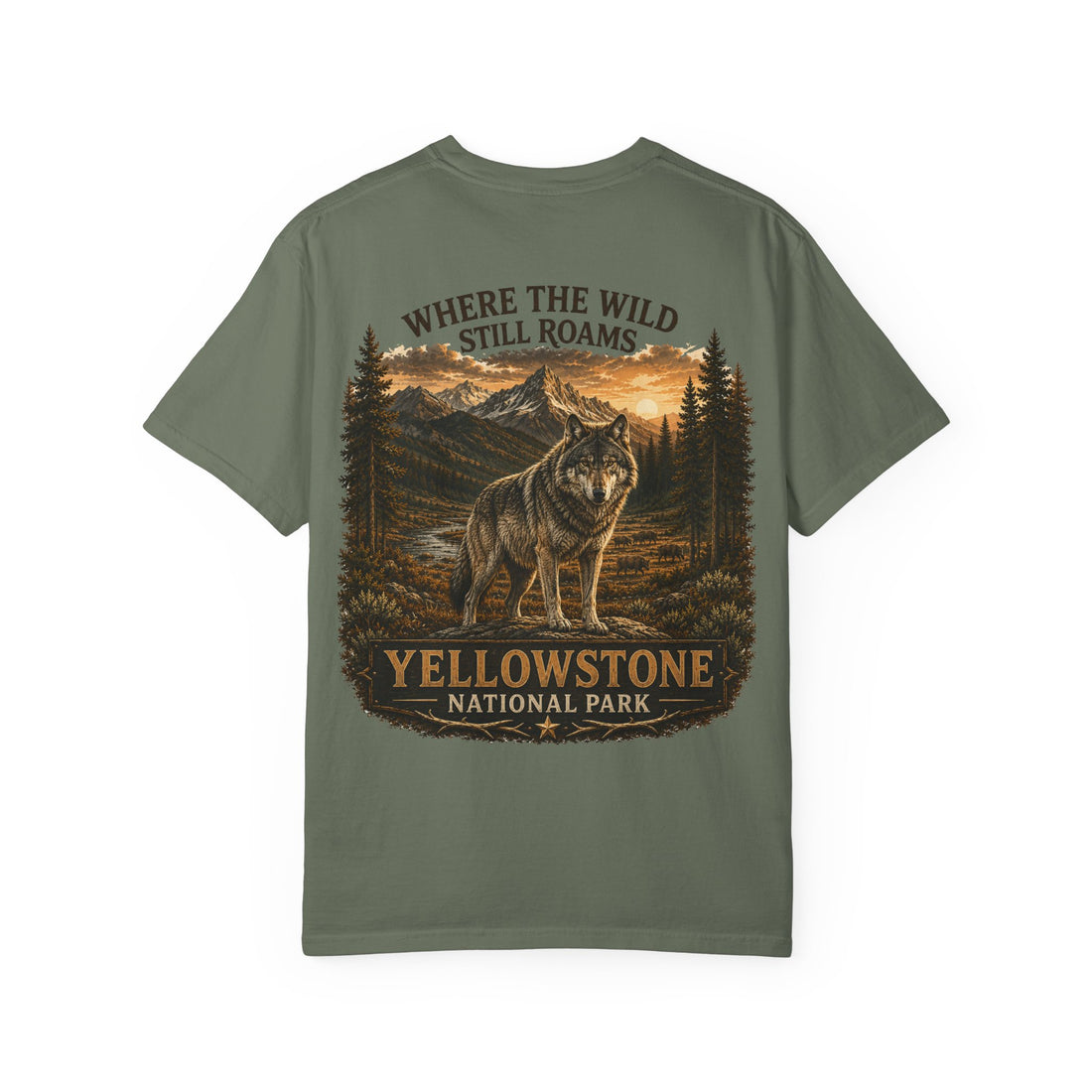 Yellowstone Wolf – Where the Wild Still Roams T-Shirt