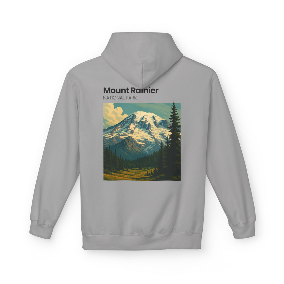 Mount Rainier National Park Hoodie | Vintage Landscape Mountain Design
