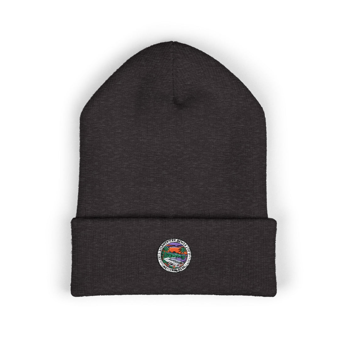 Rainbow Planet Embroidered Beanie | Space Patch Cuffed Beanie