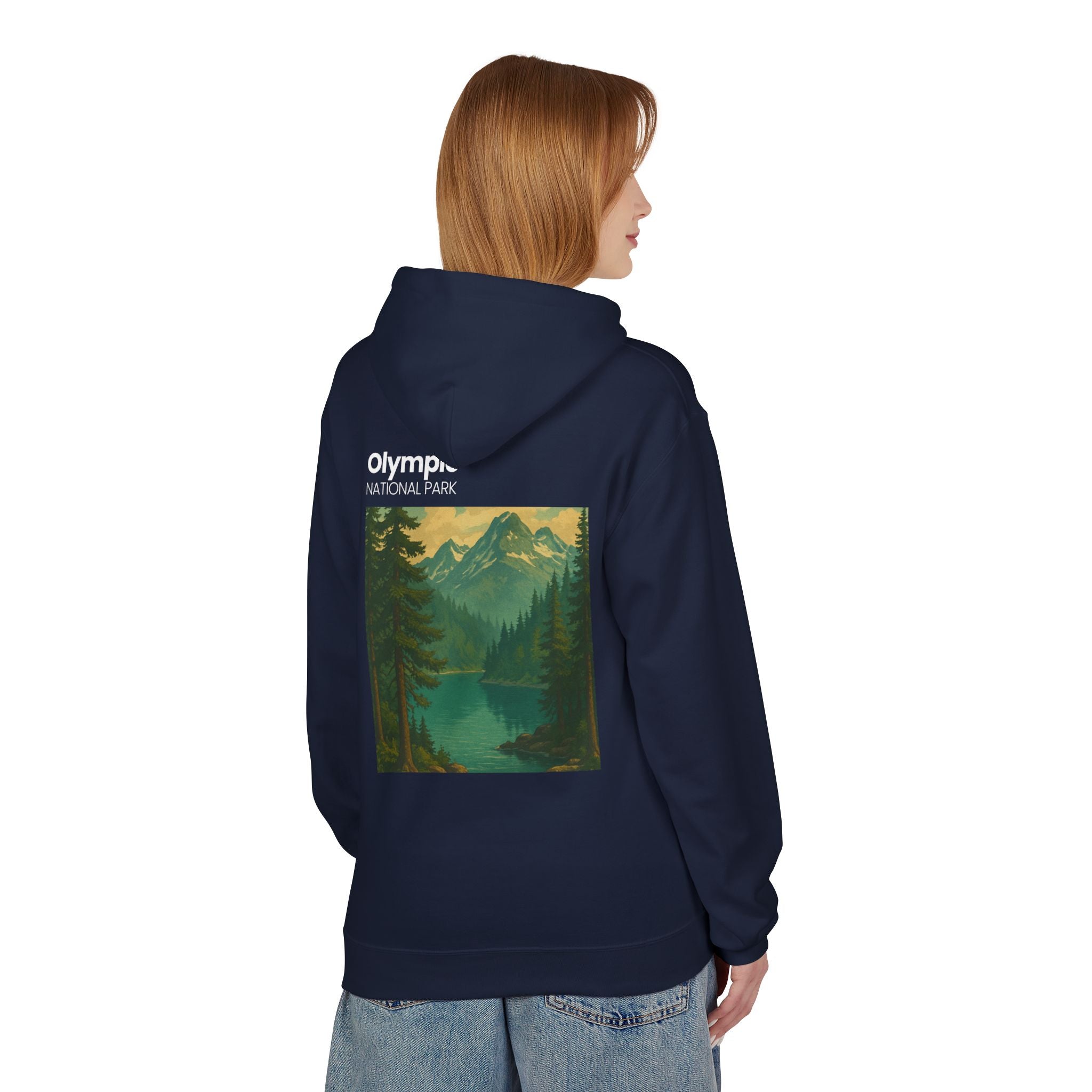 Olympic National Park landscape Hoodie | Mountain Lake Scenic Apparel