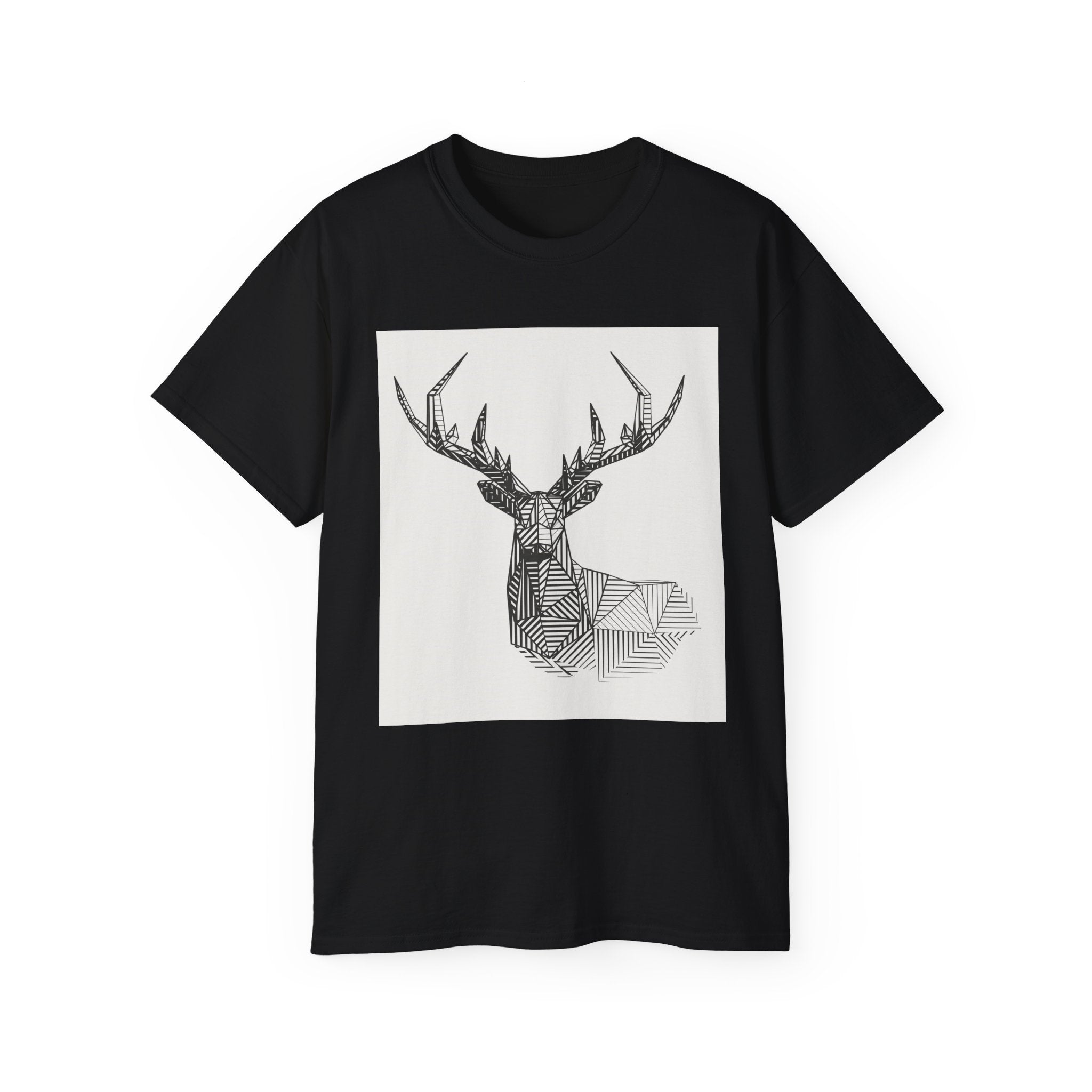Geometric Deer Graphic Tee - Unisex Ultra Cotton T-Shirt